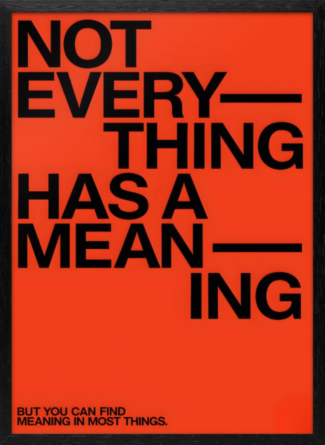 Not Everything Has a Meaning